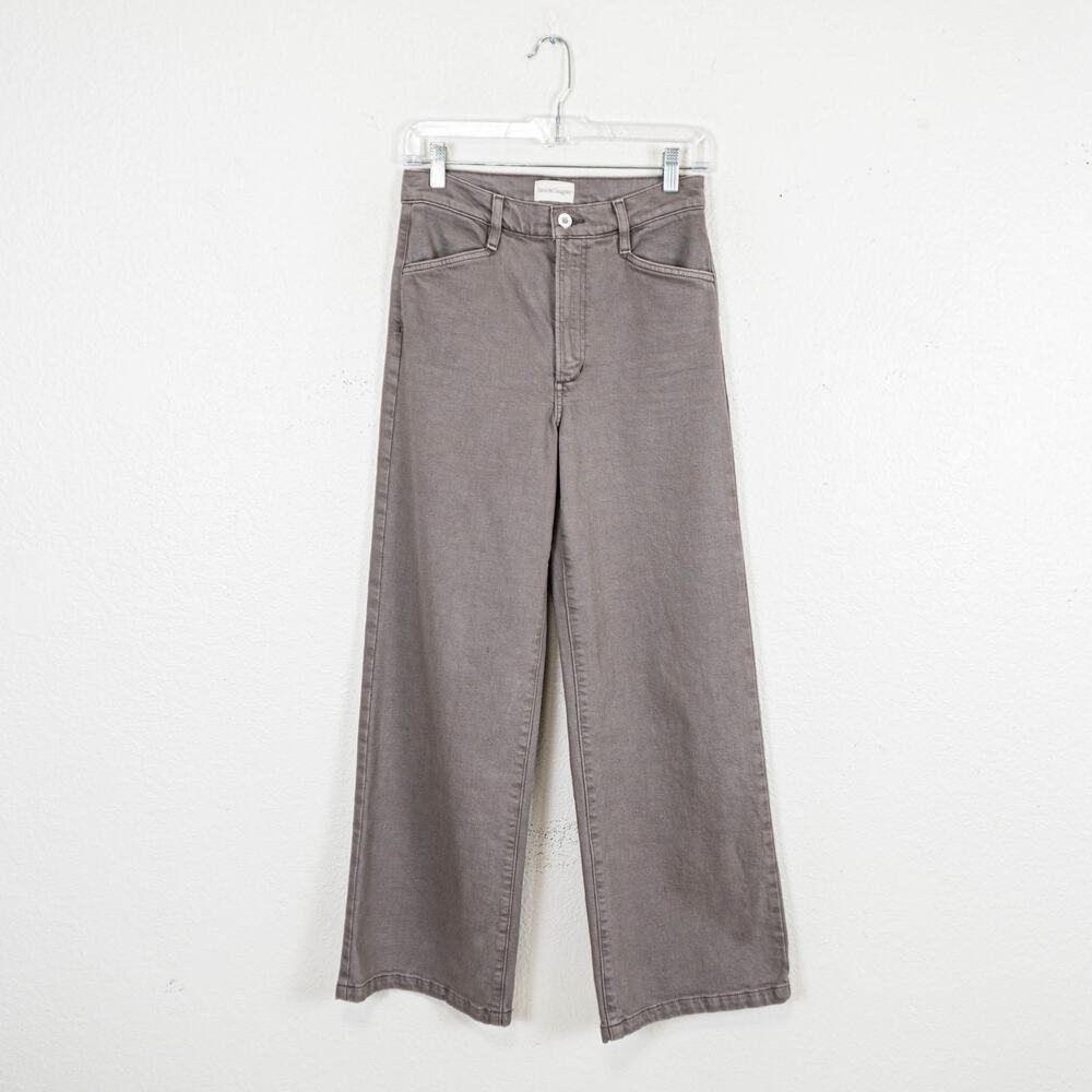 Favorite Daughter The Mischa High-Rise Wide-Leg Jeans in Soft Taupe 26 - Picture 11 of 12